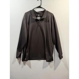 Mens Starter 1/4 Zip Long Sleeves T Shirt Size XL (46-48) Black